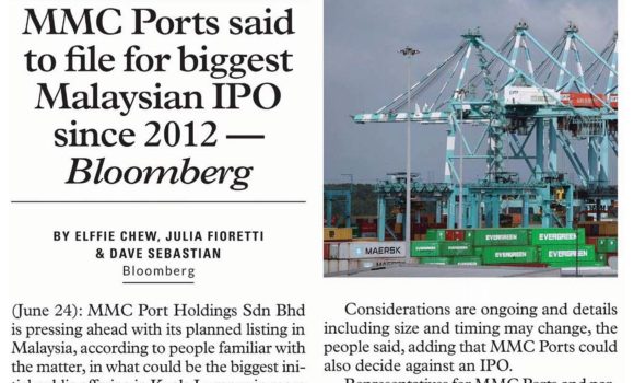 TE Thumbnail - MMC Ports said to file for biggest Malaysian IPO since 2012 — Bloomberg